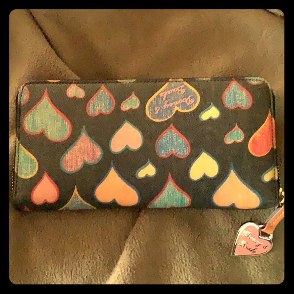 Dooney & Bourke Rainbow Hearts Wallet